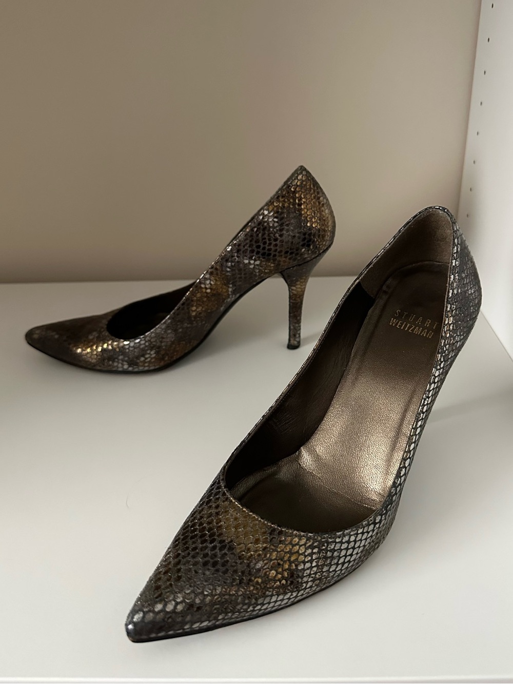 Stuart Weitzman Metallic Heels